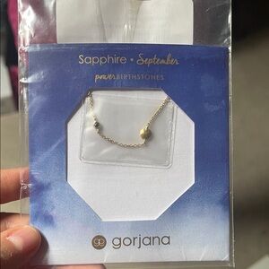 Gorjana Gold sapphire september power Birthstone Necklace